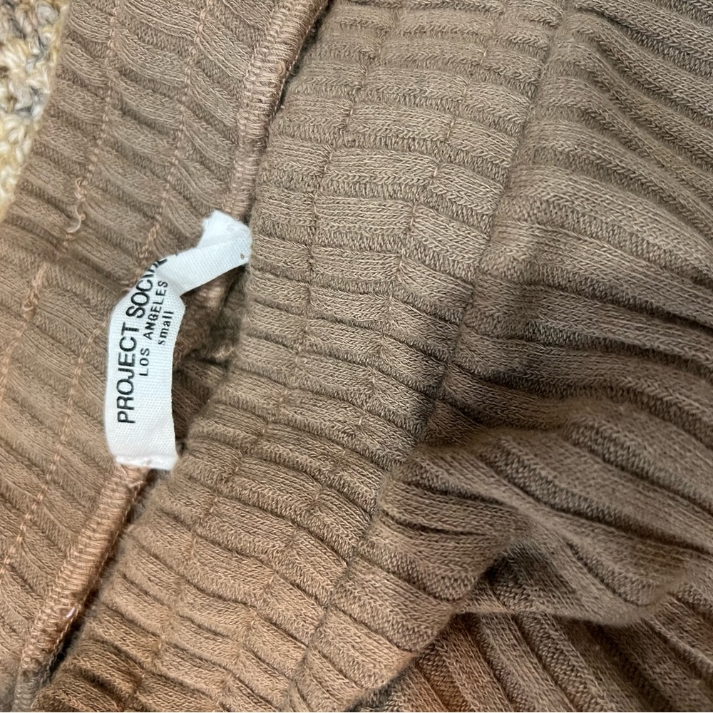 Project Social T Ribbed Tank & Wide-Leg Set in Taupe - Picture 5 of 5